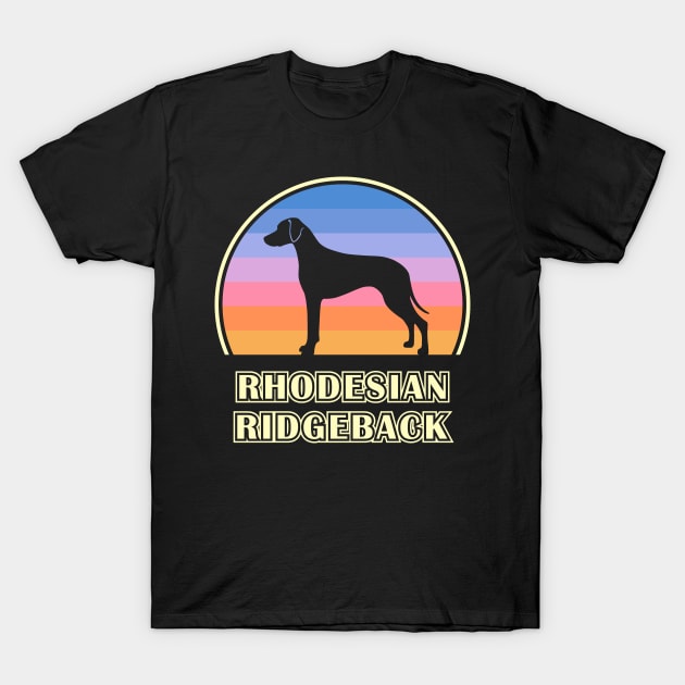 Rhodesian Ridgeback Vintage Sunset Dog T-Shirt by millersye